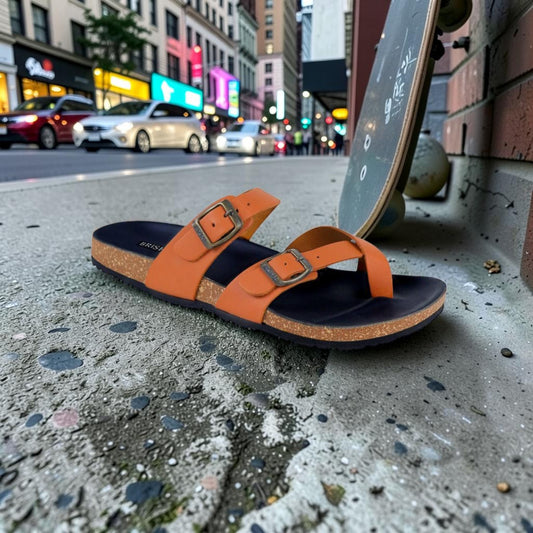 Toe-Loop Double Buckle Comfort Sandal