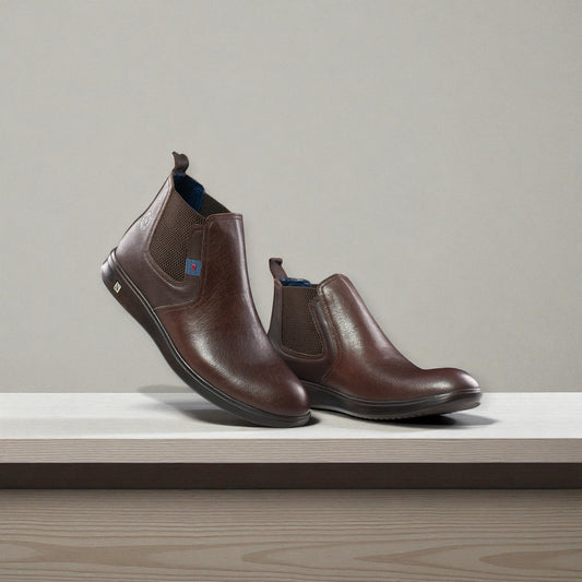 Elegant Leather Chelsea Boots – Dark Brown