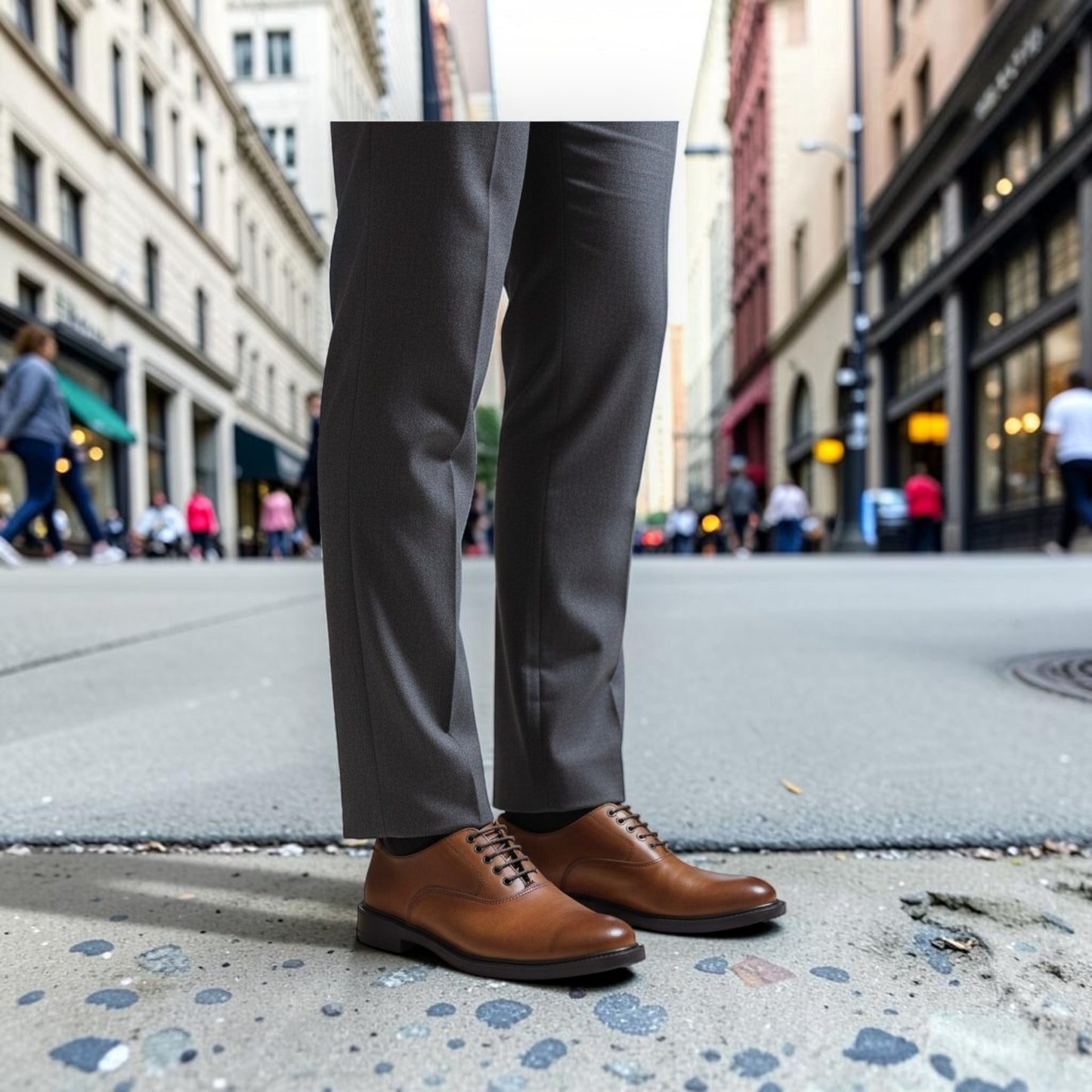 Tan Leather Oxford Formal Shoes