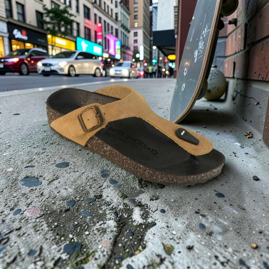 Toe-Loop Buckle Footbed Sandal