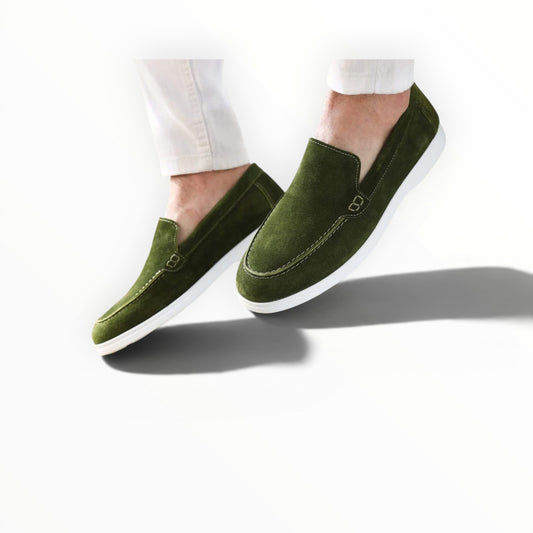 Olive Crest Slip-Ons