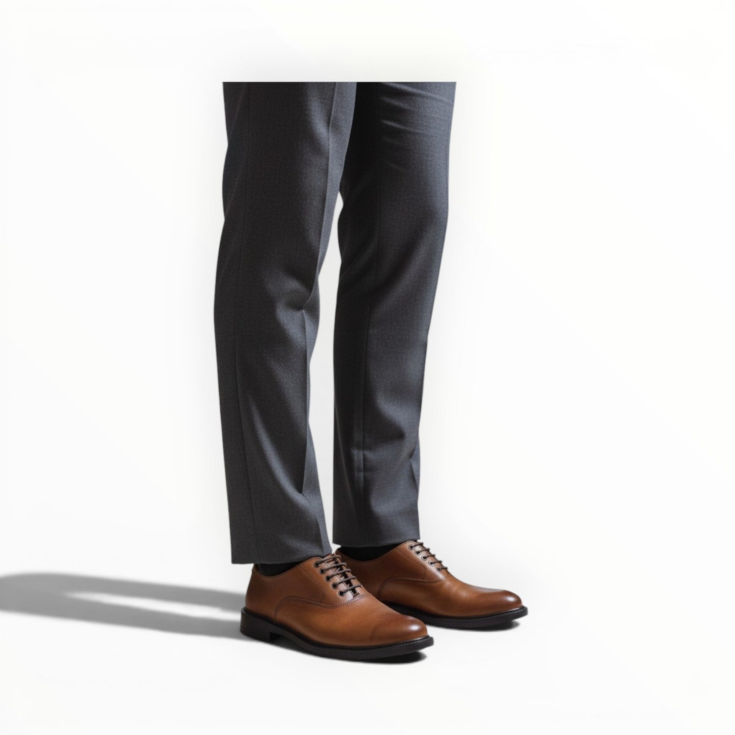 Tan Leather Oxford Formal Shoes