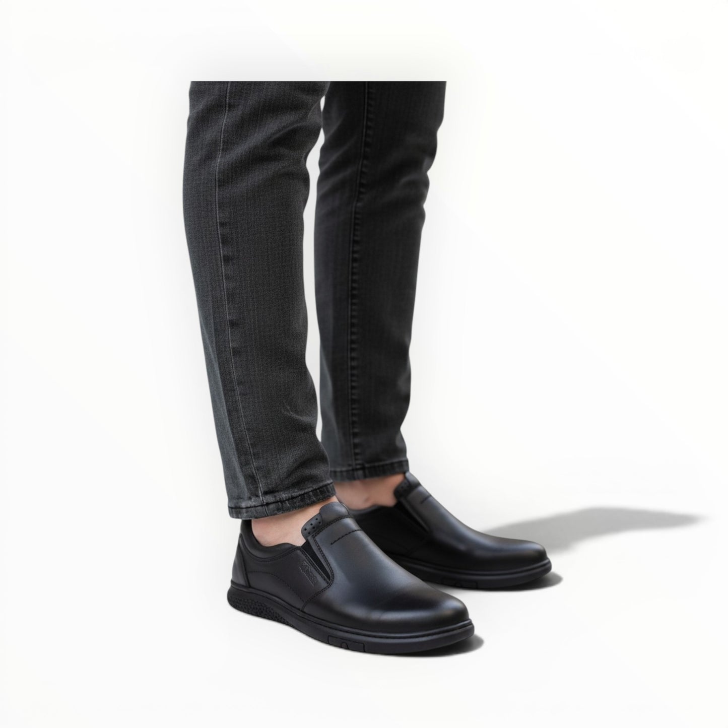 UrbanFlex Black Slip-On Shoes