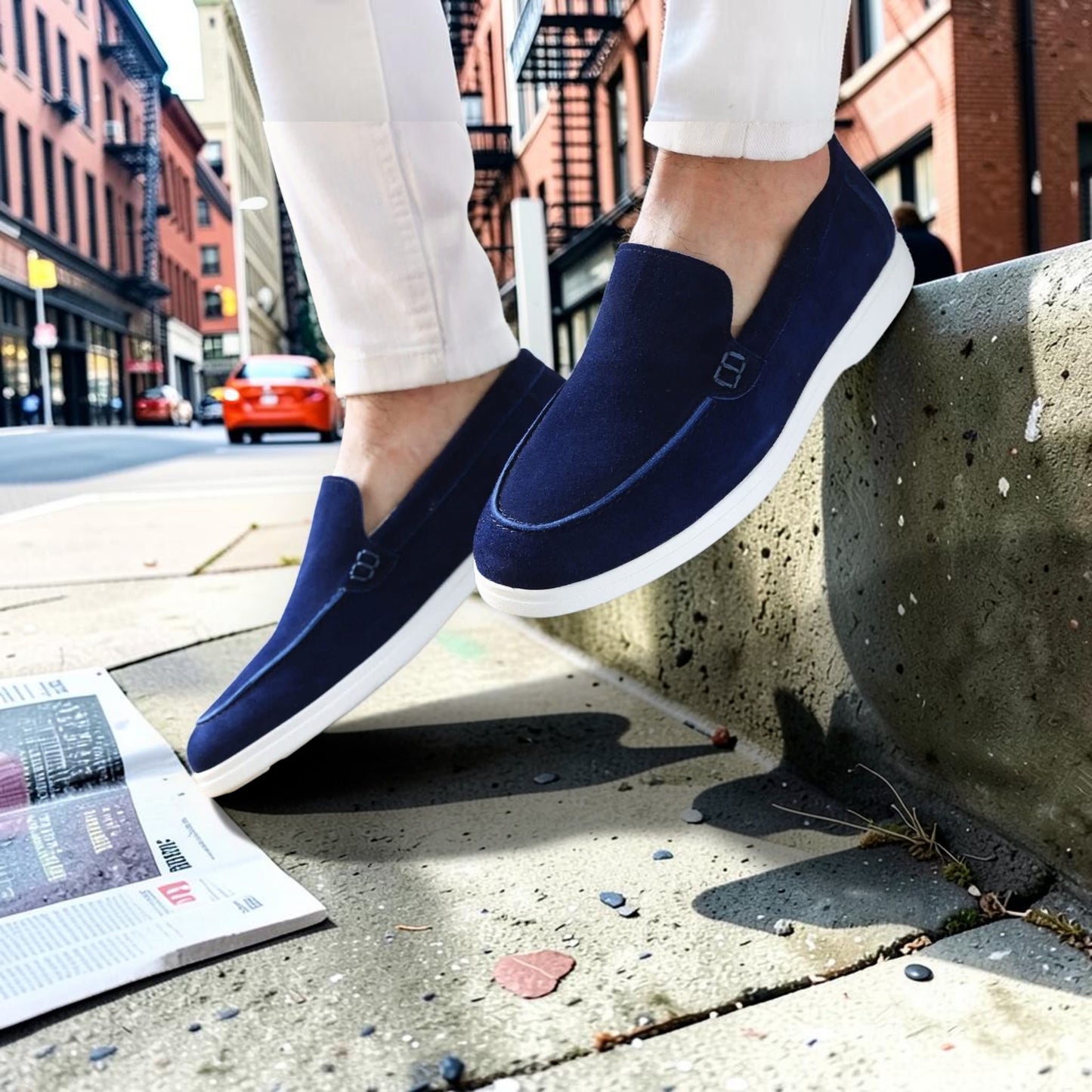Midnight Velvet Slip-On Loafers